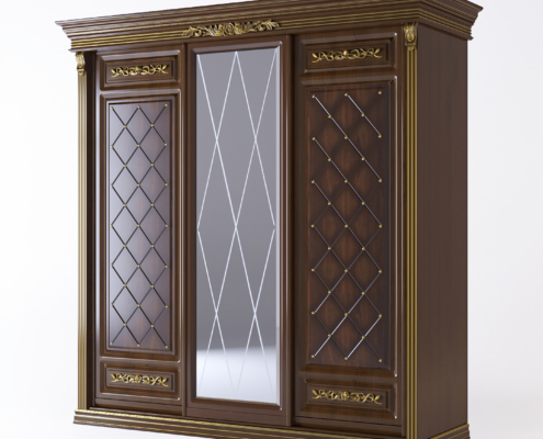 classic cabinet B8-72-3-1 with a pattern