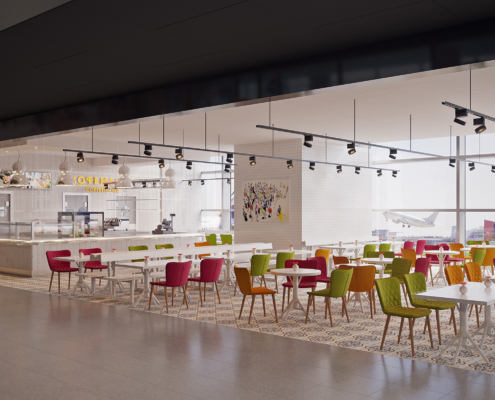 Visualization for a restaurant chain Coffeemania. Sheremetyevo Airport view 3