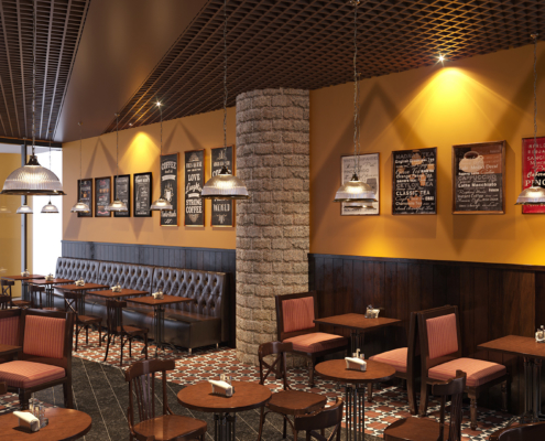 Visualization of the Shannons Irish Bar Restaurant. Khamovniki view 1